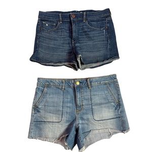 Bundle of 2 American Eagle Outfitters denim jean shorts size 14
